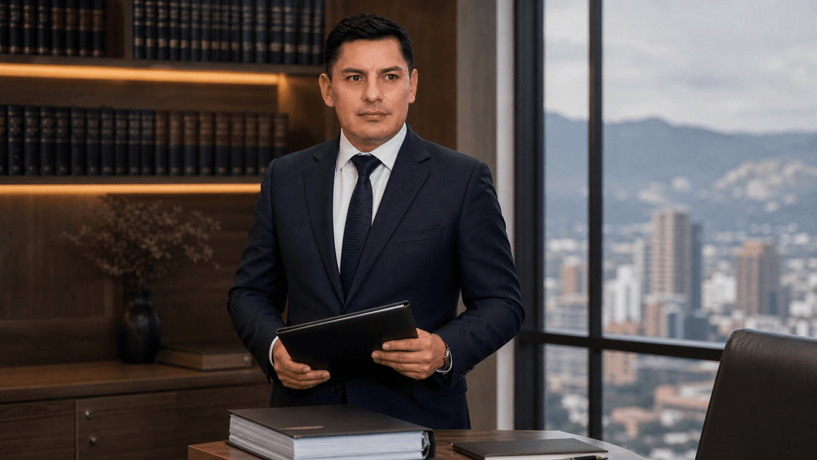Javier Baquero en contexto profesional de defensa penal